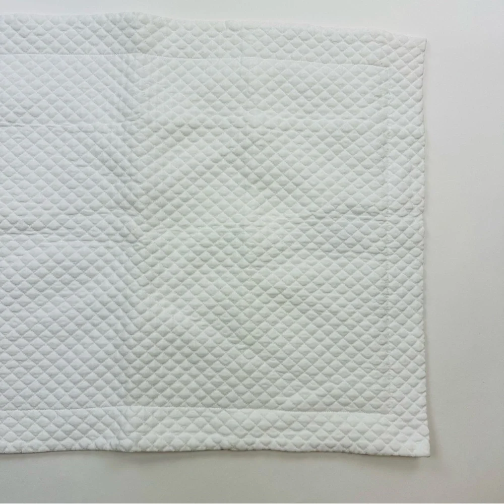 Portugal Collection European Fine Linen Pillow Sham White Textured Standard Size